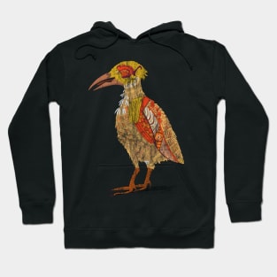 Bird Brains Distressed Steampunk Chicken Hoodie